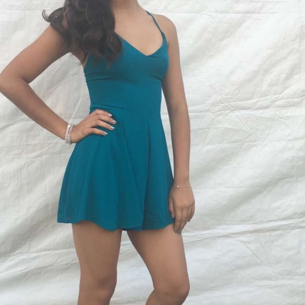 Turquoise blue romper ✨